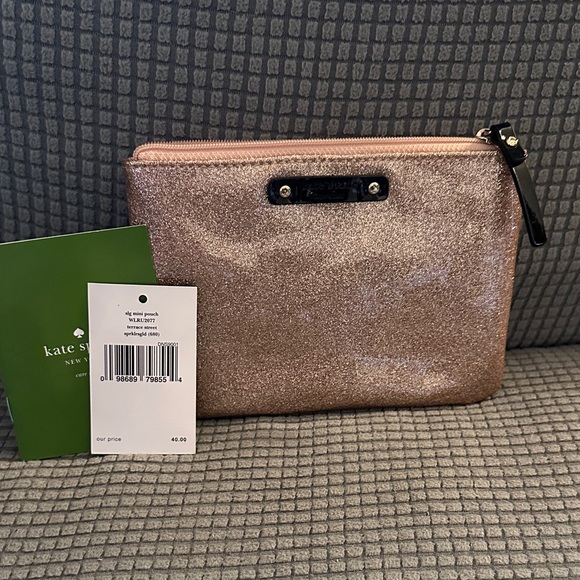 Kate Spade Glittering Pink Cosmetic Bag - Picture 1 of 4